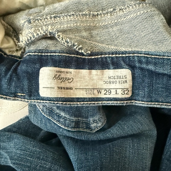 Diesel Distressed Slim Skinny Jeans Size 29W32L - Picture 5 of 7